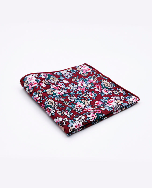 Fazzoletto da taschino Liberty Rosso in Cotone | Charles - Unipap's