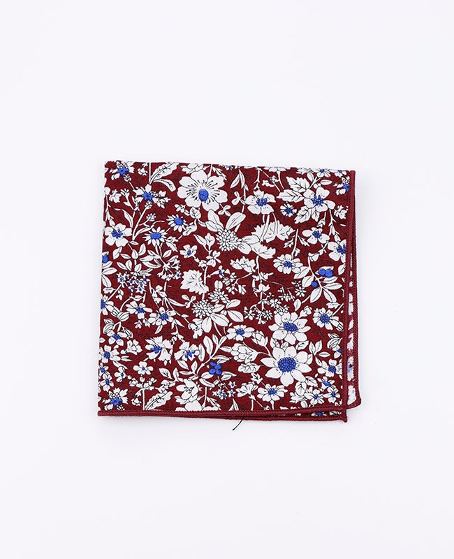 Fazzoletto da taschino Liberty Rosso n°1 in Cotone | Clovis - Unipap's