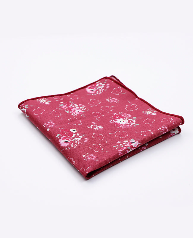 Fazzoletto da taschino Liberty Rosso n°2 in Cotone | Gaspard - Unipap's