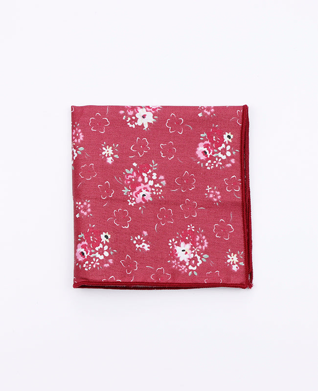 Fazzoletto da taschino Liberty Rosso n°2 in Cotone | Gaspard - Unipap's