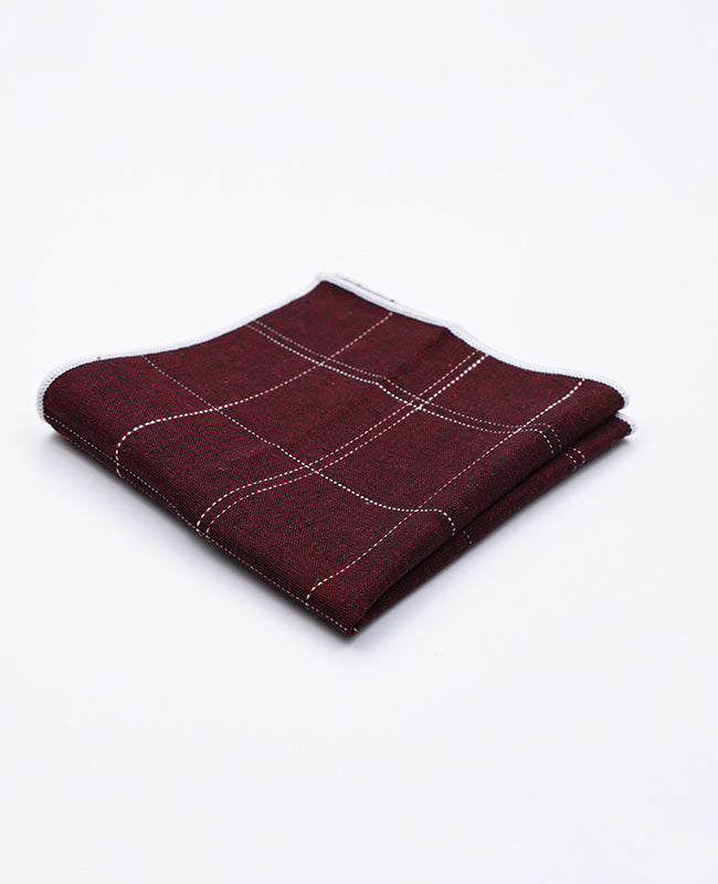 Fazzoletto da taschino Tartan Rosso in Cotone | Marcel - Unipap's