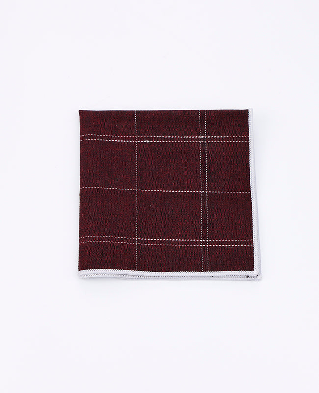 Fazzoletto da taschino Tartan Rosso in Cotone | Marcel - Unipap's