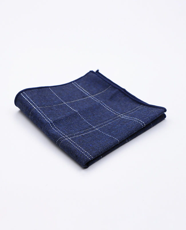 Fazzoletto da taschino Tartan Blu in Cotone | Marcel - Unipap's