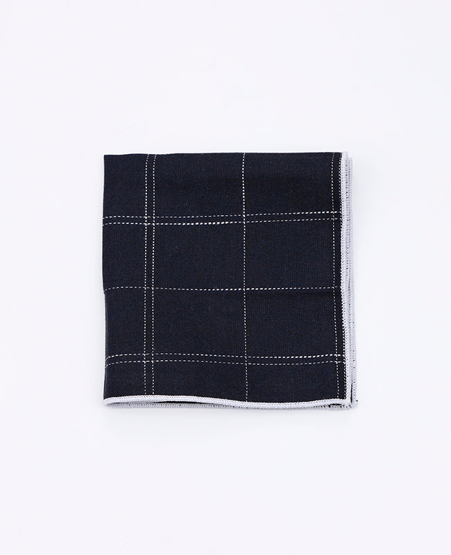 Fazzoletto da taschino Tartan Nero n°1 in Cotone | Marcel - Unipap's