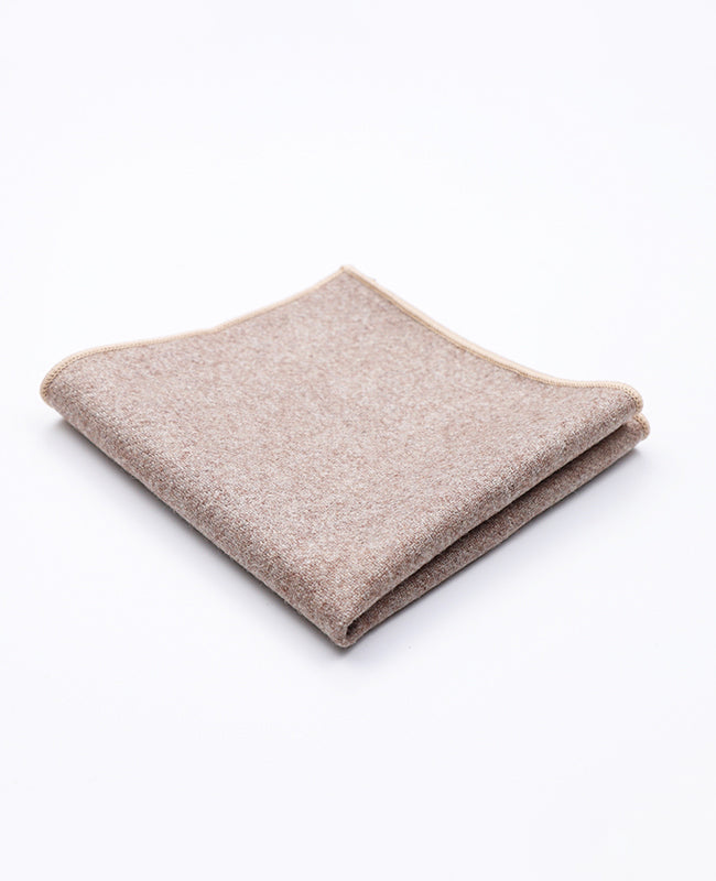 Fazzoletto da taschino Beige n°1 in Lana | Claude - Unipap's