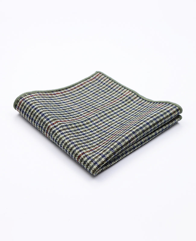 Fazzoletto da taschino Tartan Grigio n°9 in Lana | Nobert - Unipap's