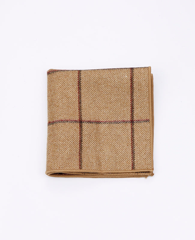 Fazzoletto da taschino Tartan Marrone n°1 in Lana | Nobert - Unipap's