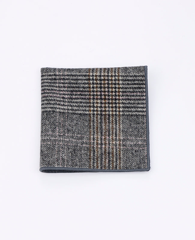 Fazzoletto da Taschino Tartan Grigio n°7 in Lana | Norbert - Unipap's