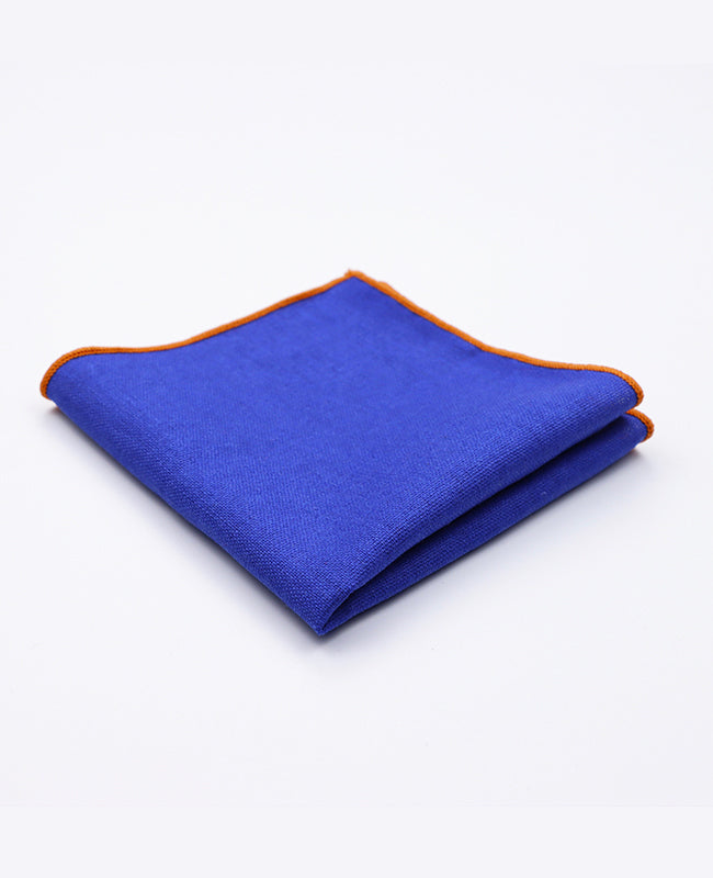 Fazzoletto da taschino Blu n°4 in Lino | Basile - Unipap's