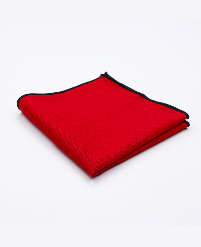 Fazzoletto da taschino Rosso n°3 in Lino | Basile - Unipap's