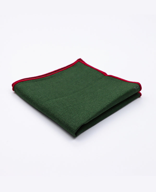Fazzoletto da taschino Verde n°2 in Lino | Basile - Unipap's