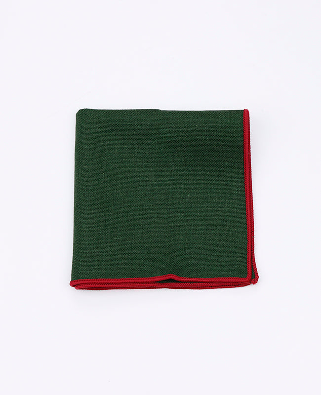 Fazzoletto da taschino Verde n°2 in Lino | Basile - Unipap's