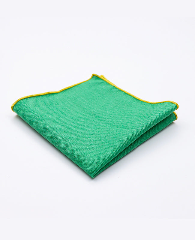 Fazzoletto da taschino Verde n°3 in Lino | Basile - Unipap's