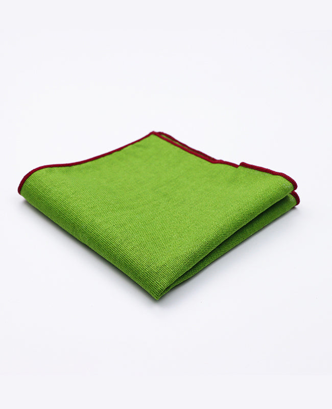 Fazzoletto da taschino Verde n°4 in Lino | Basile - Unipap's