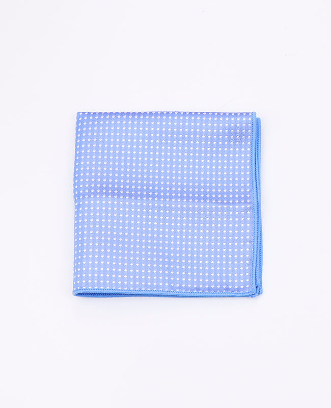 Fazzoletto da taschino Blu n°2 A Pois in Poliestere «Louis»