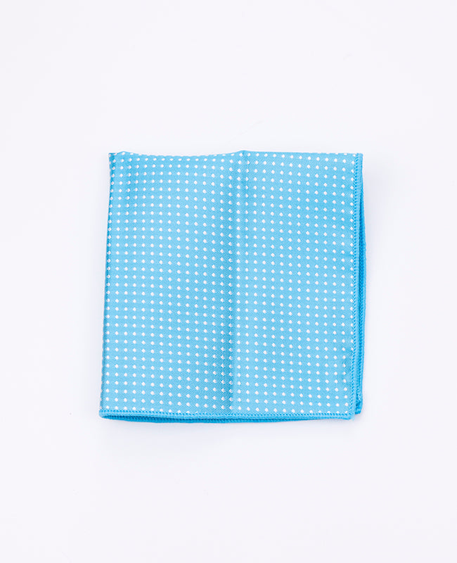 Fazzoletto da taschino Blu n°4 A Pois in Poliestere «Louis»