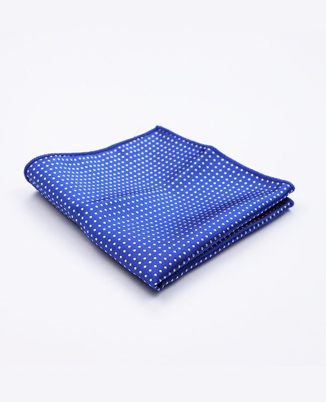 Fazzoletto da taschino Blu n°5 A Pois in Poliestere «Louis»