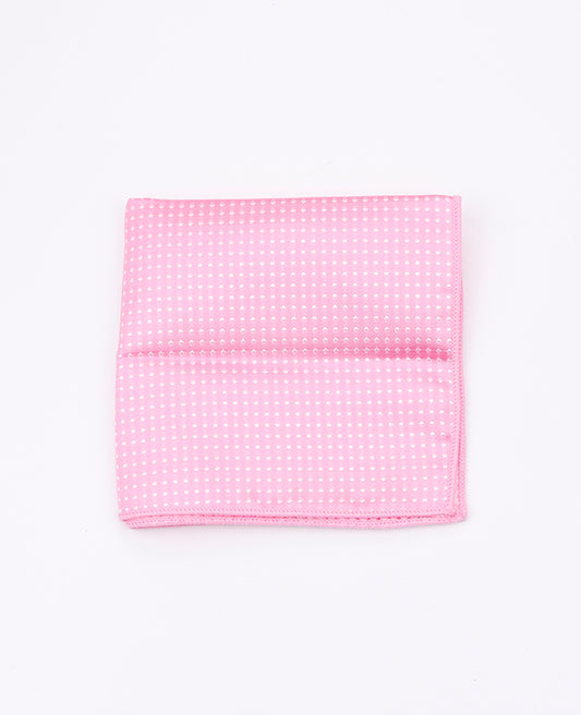 Pochette de Costume Rose n°1 à Pois en Polyester «Louis»