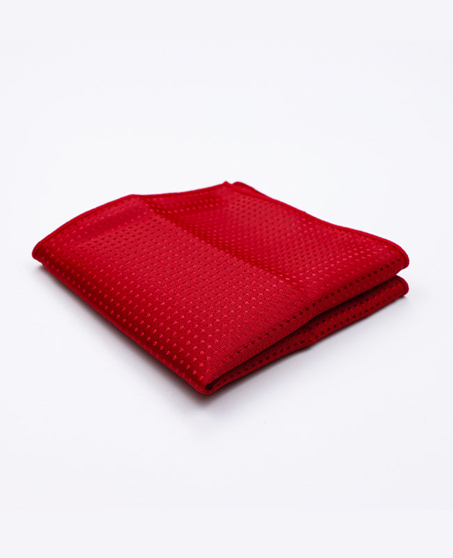 Fazzoletto da taschino Rosso n°1 A Pois in Poliestere «Louis»