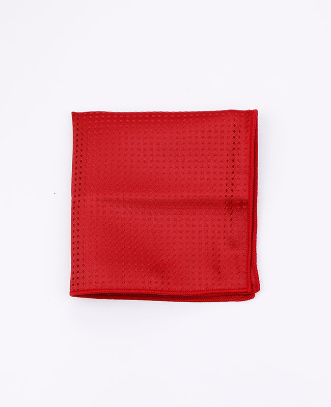 Fazzoletto da taschino Rosso n°1 A Pois in Poliestere «Louis»