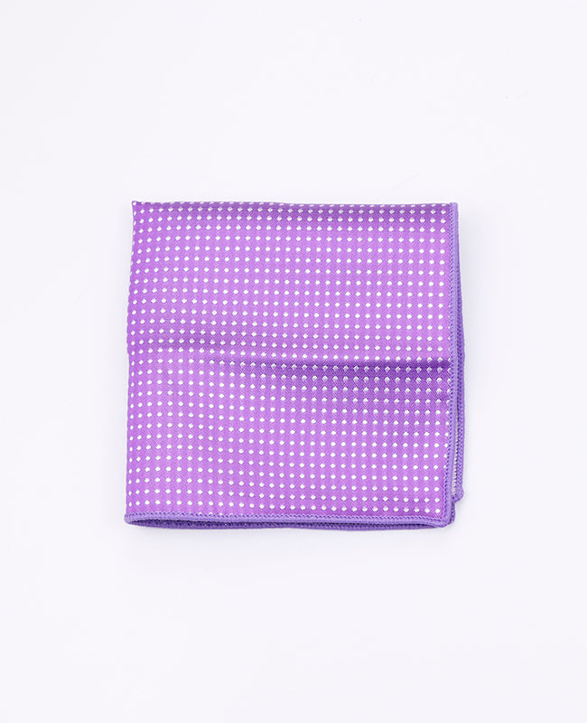 Fazzoletto da taschino Viola n°1 A Pois in Poliestere «Louis»