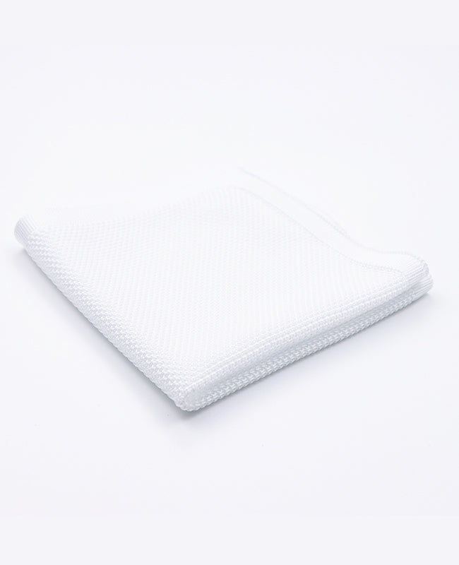 Fazzoletto da taschino Bianco in Maglia «Léon»