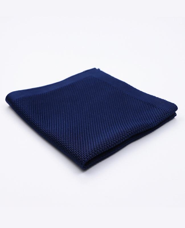 Fazzoletto da taschino Blu in Maglia «Léon»