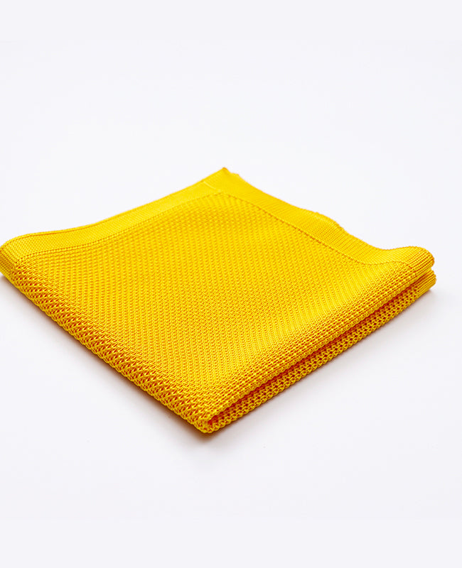 Fazzoletto da taschino Giallo in Maglia «Léon»