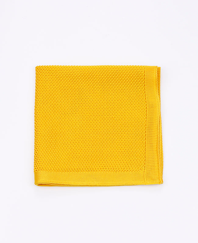 Fazzoletto da taschino Giallo in Maglia «Léon»