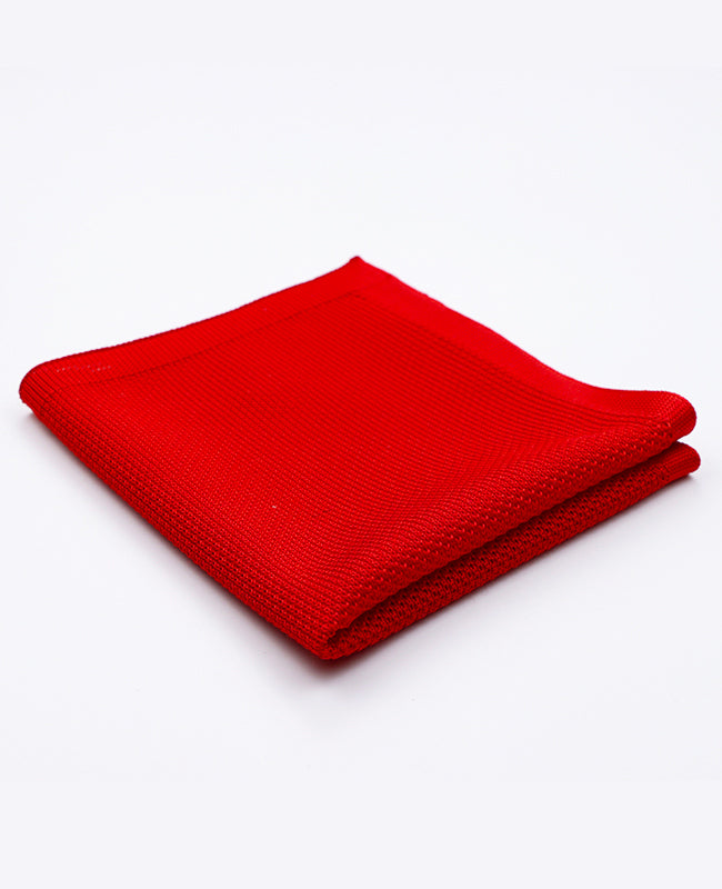 Fazzoletto da taschino Rosso n°2 in Maglia «Léon»