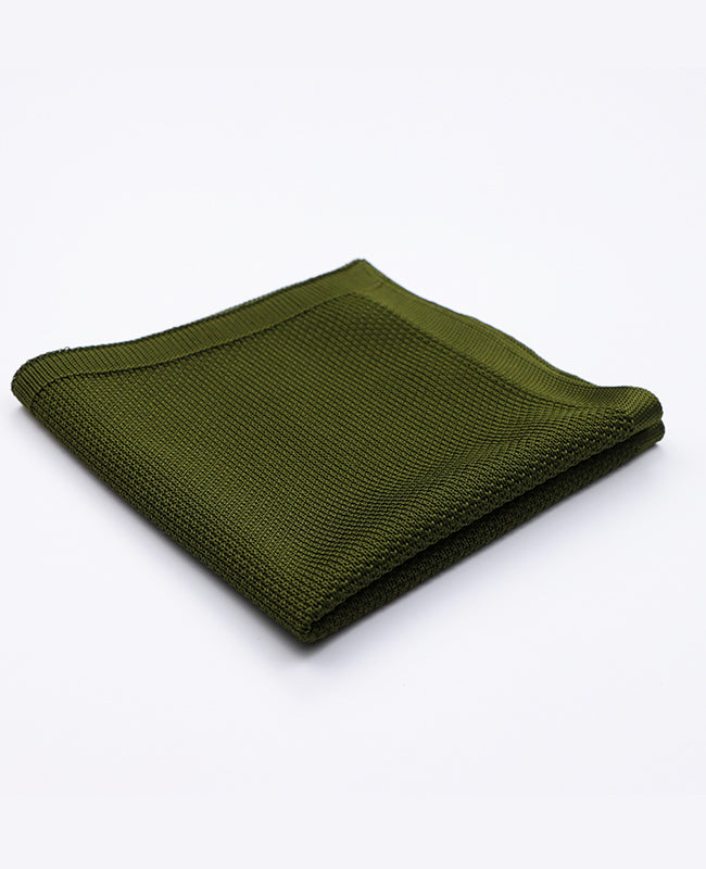 Fazzoletto da taschino Verde n°2 in MagliaFazzoletto da taschino Verde n°2 in Maglia «Léon»