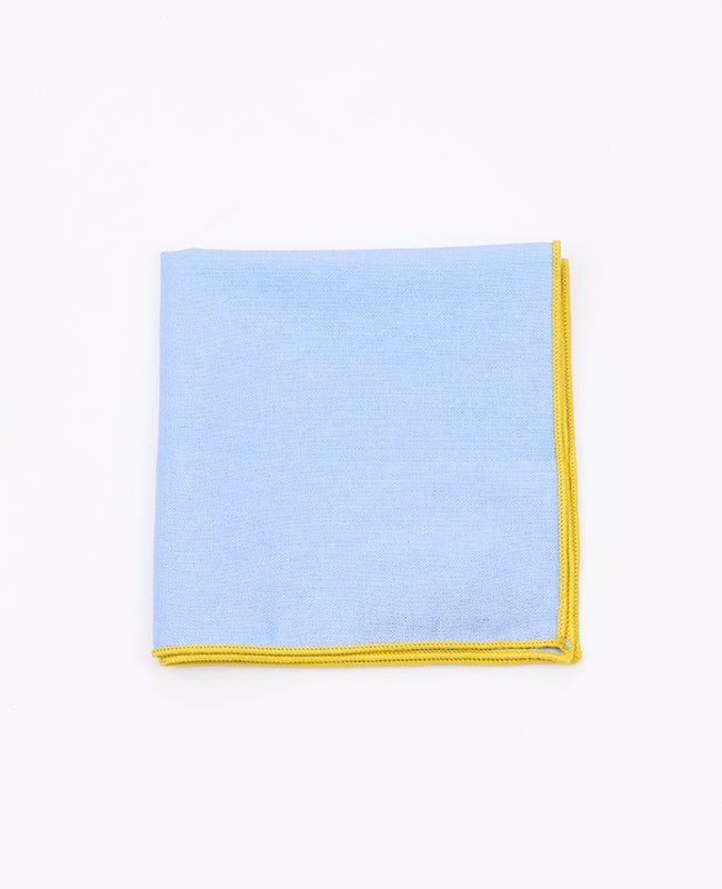 Fazzoletto da taschino Blu n°8 in Cotone «Edgard»