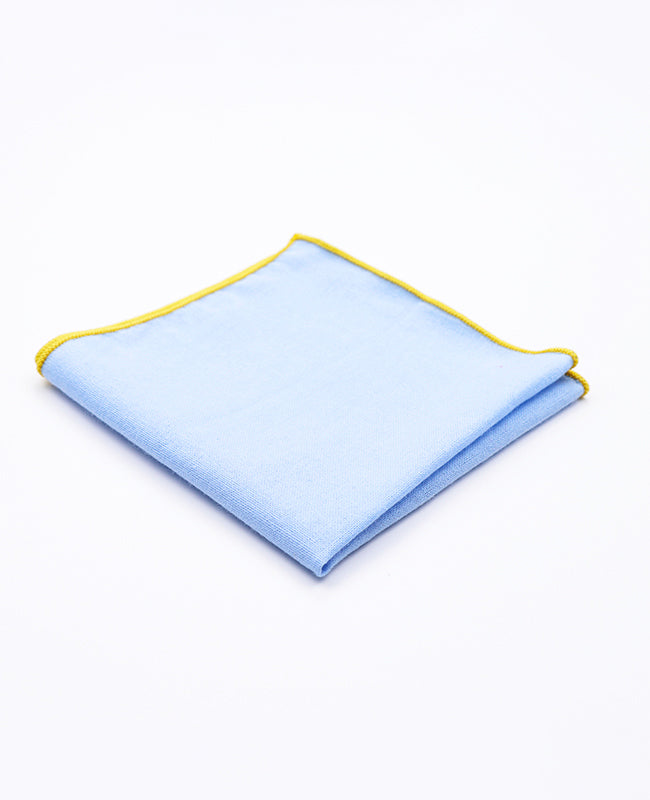 Fazzoletto da taschino Blu n°8 in Cotone «Edgard»