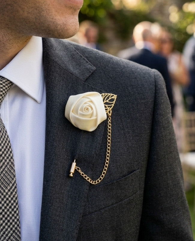 Occhiello floreale Beige Uomo «Alfred»