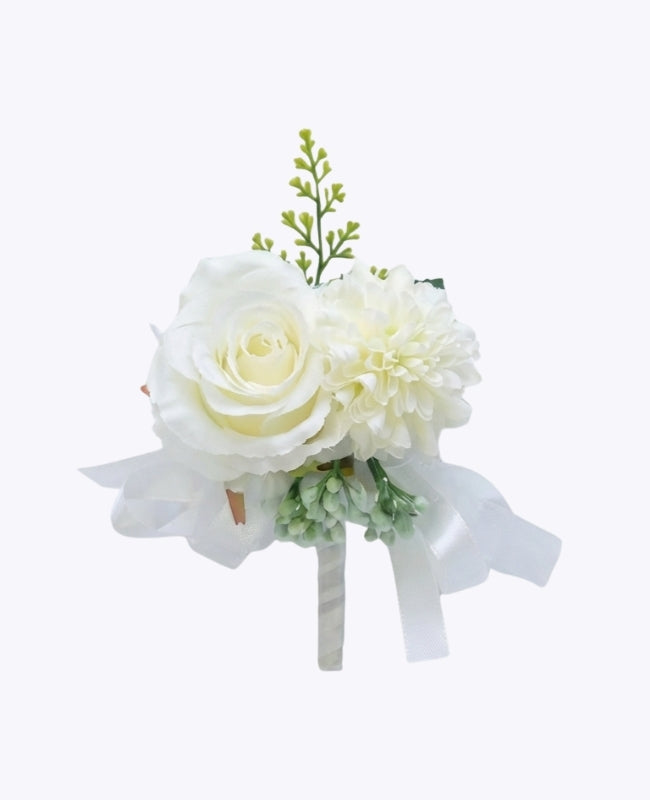 Occhiello floreale Bianco Uomo «Valentin»