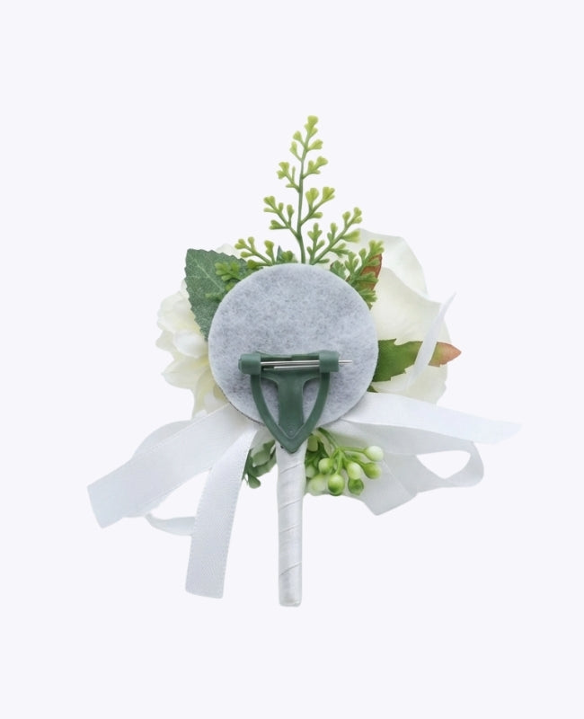 Occhiello floreale Bianco Uomo «Valentin»
