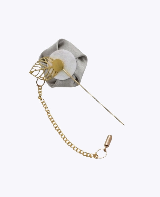 Occhiello floreale Grigio Uomo «Alfred»
