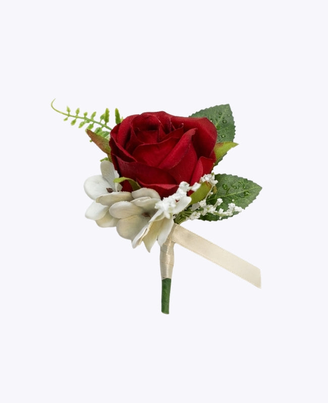 Occhiello floreale Fiore Rosso Uomo «Gabriel»