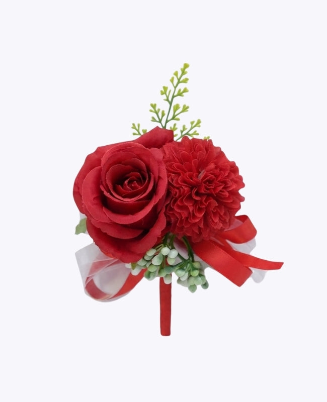 Occhiello floreale Rosso Uomo «Valentin»