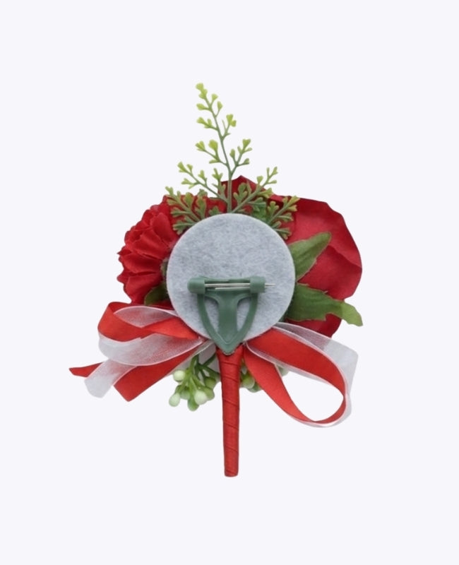 Occhiello floreale Rosso Uomo «Valentin»