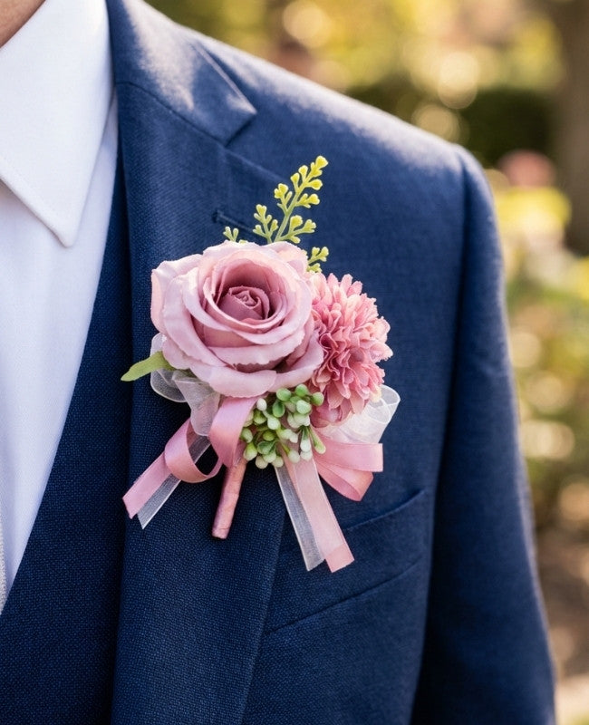 Occhiello floreale Viola Uomo «Valentin»