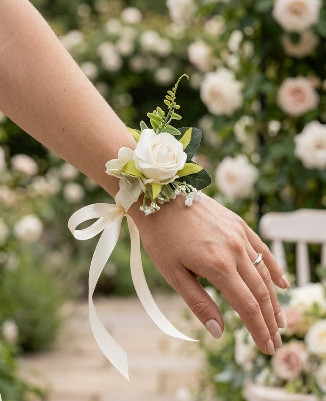 Braccialetto Fiore Beige Donna "Gabriel"