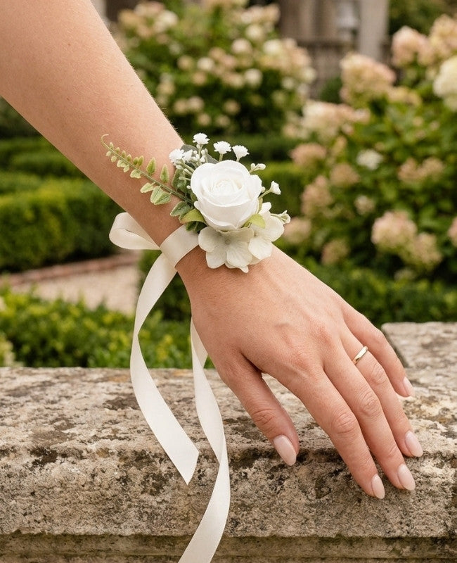 Braccialetto Fiore Bianco Donna "Gabriel"