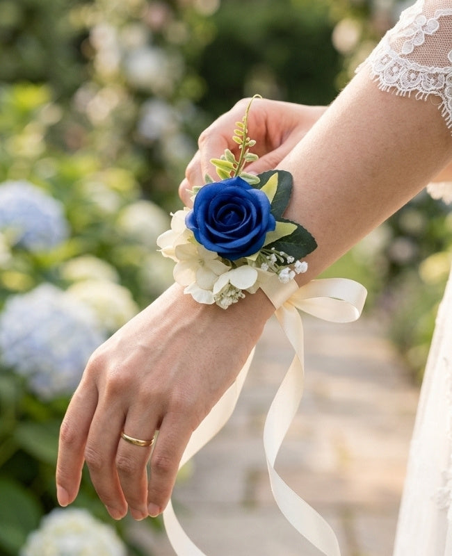 Braccialetto Fiore Blu Donna "Gabriel"