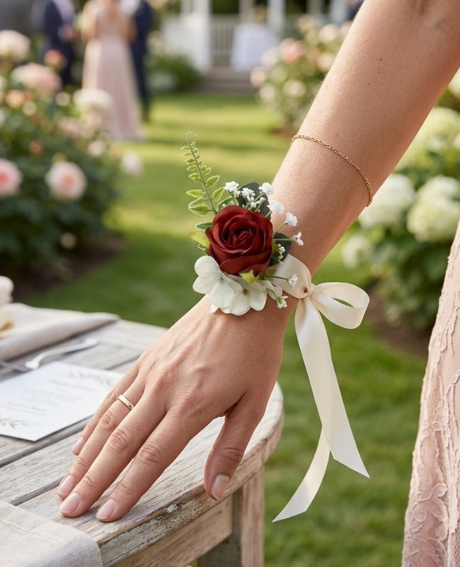 Braccialetto Fiore Rosso Donna "Gabriel"