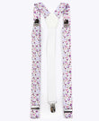 Bretelle Uomo Liberty Viola in Cotone «Gaspard»