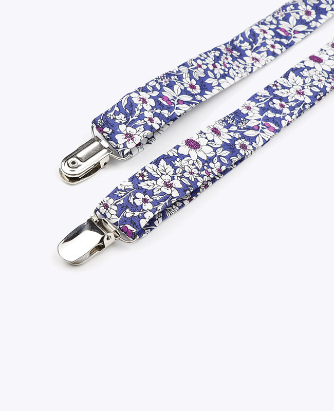 Bretelle Liberty Blu n°1 in Cotone «Clovis»