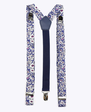 Bretelle Uomo Liberty Blu n°1 in Cotone «Clovis»