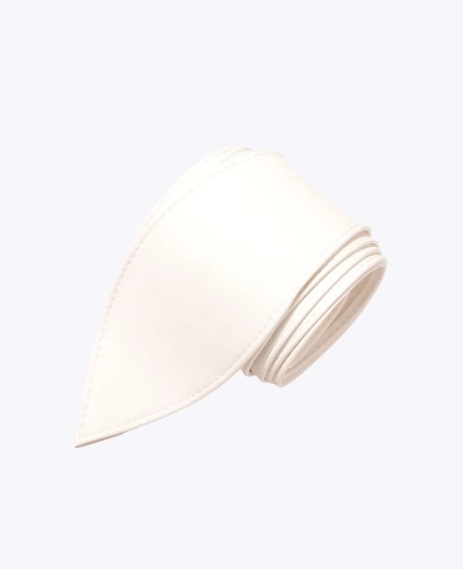 Cintura da Abito con Fiocco Donna Bianco in Pelle "Mathilde"