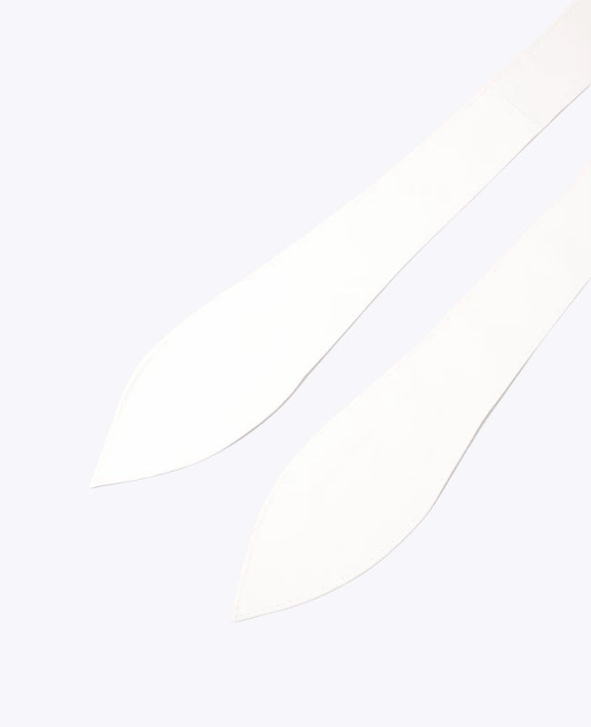 Cintura da Abito con Fiocco Donna Bianco in Pelle "Mathilde"